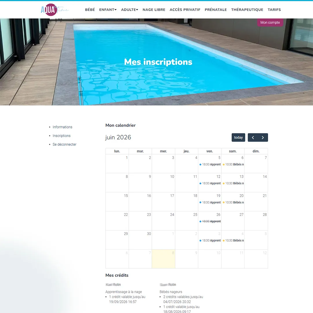 AquaTime — Espace membre