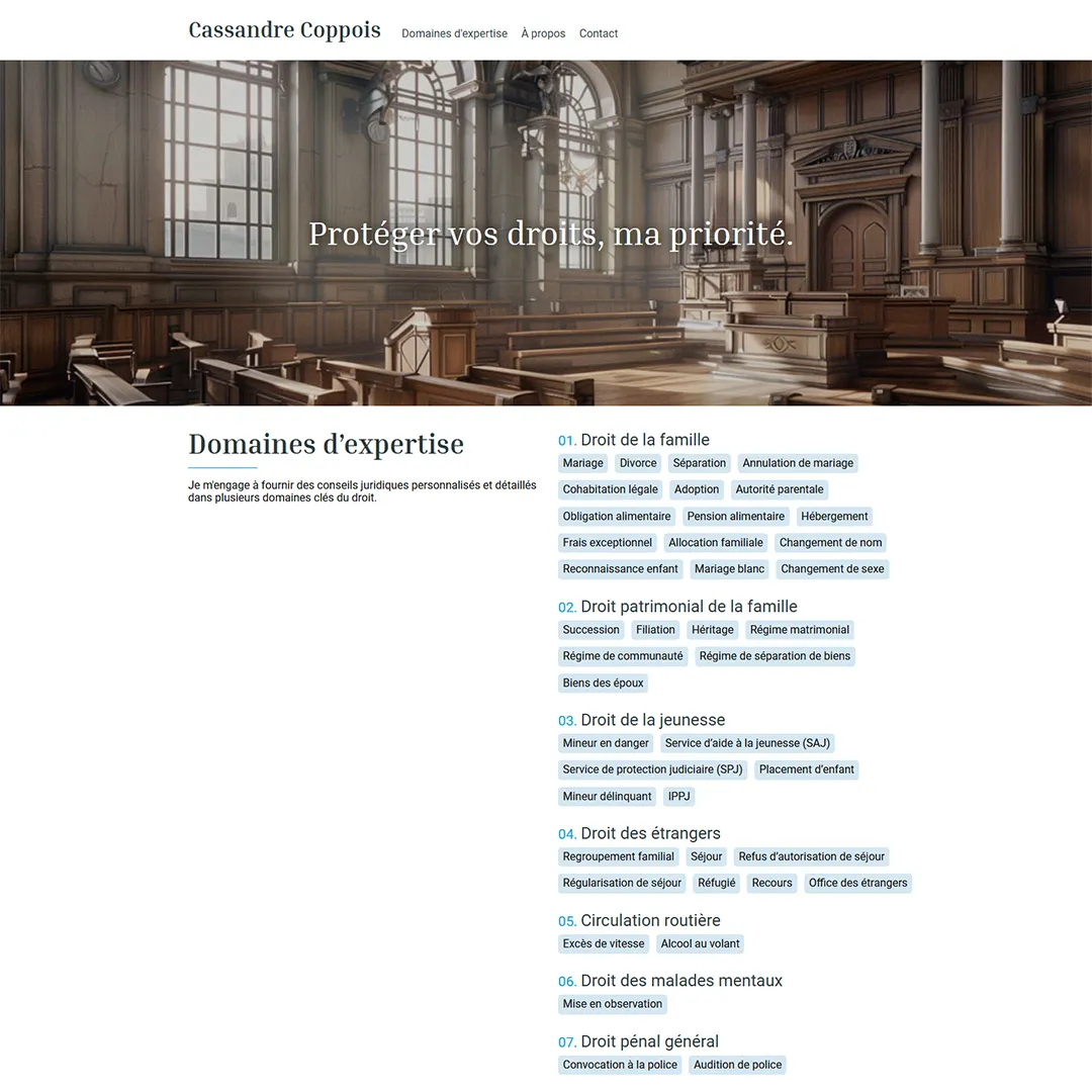 CoppoisAvocat — page d'accueil